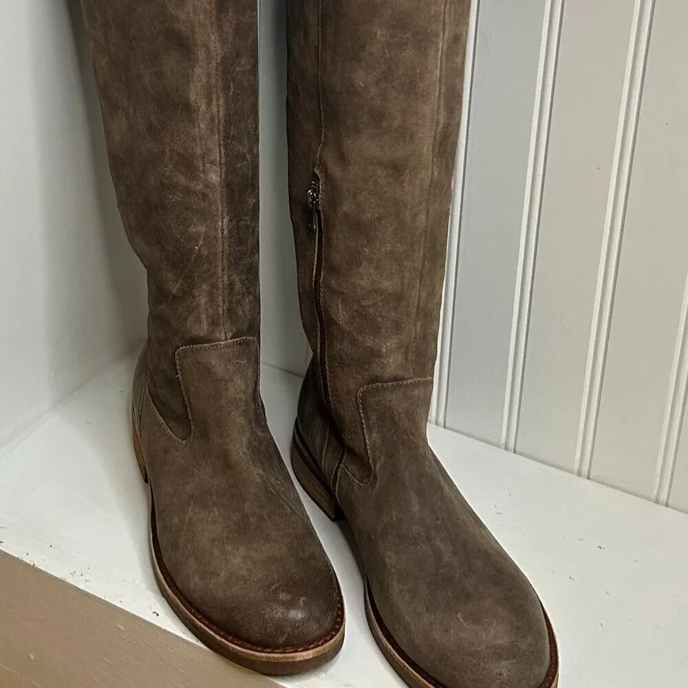 Kork-Ease Womens Suede Round Toe Knee-High Boots Size 6.5